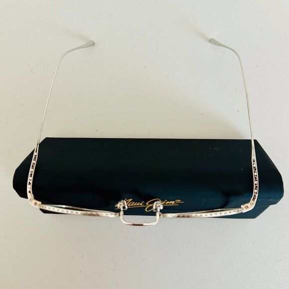 NEW MAUI JIM SILVER TONE OPTIC WIRE FRAME WITH TRIANGLE AND CIRCLE CUT OUT JAPAN main image 6